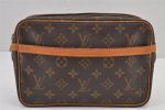 Authentic Louis Vuitton Monogram Compiegne 23 Clutch Hand Bag M51847 LV 8771J Online now