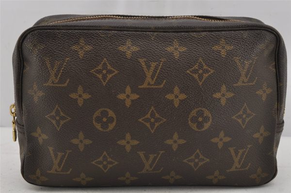 Auth Louis Vuitton Monogram Trousse Toilette 23 Clutch Hand Bag M47524 LV 0633K For Discount