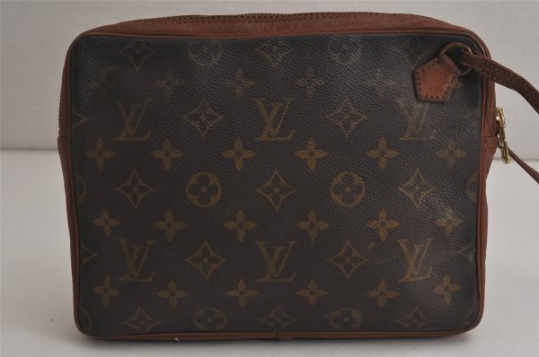 Authentic Louis Vuitton Monogram Pochette Sport Clutch Hand Bag Old Model 0562K For Sale