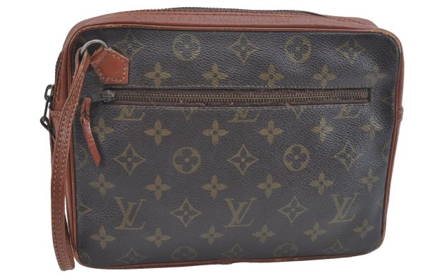 Auth Louis Vuitton Monogram Pochette Sport Clutch Hand Bag Old Model Junk K9344 Online