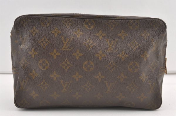 Auth Louis Vuitton Monogram Trousse Toilette 25 Clutch Hand Bag M47527 LV 8937J For Cheap