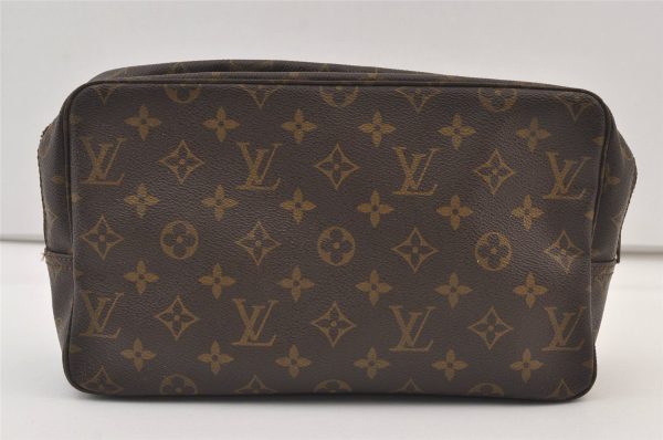 Auth Louis Vuitton Monogram Trousse Toilette 28 Clutch Bag Old Model Junk 9339J For Sale