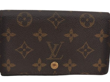 Auth Louis Vuitton Monogram Porte Monnaie Billets Tresor Wallet M61730 LV 9518J Supply