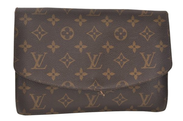 Authentic Louis Vuitton Monogram Pochette Rabat Clutch Bag Old Model LV 9780J For Cheap