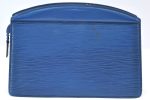 Authentic Louis Vuitton Epi Trousse Crete Clutch Bag Blue M48405 LV Junk K9579 Cheap