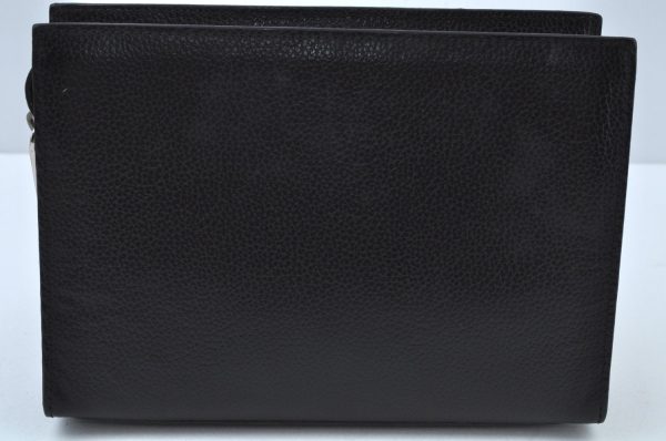 Authentic BALLY Leather Clutch Bag Black K9622 Online Hot Sale