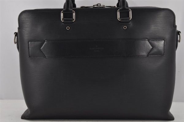 Authentic Louis Vuitton Epi Brooks 2Way Business Briefcase Black M58849 LV 8868J on Sale