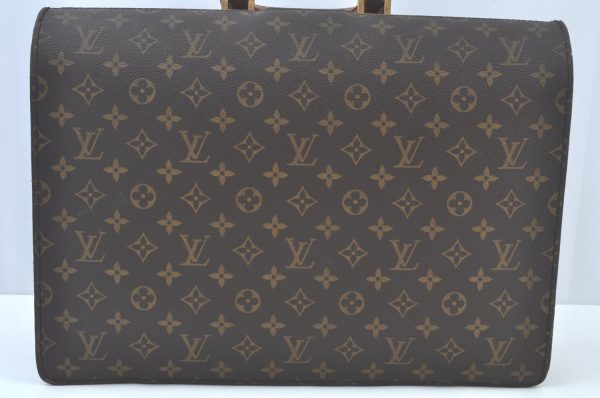 Authentic Louis Vuitton Monogram Serviette Fermoir Briefcase M53305 LV K9575 Online now