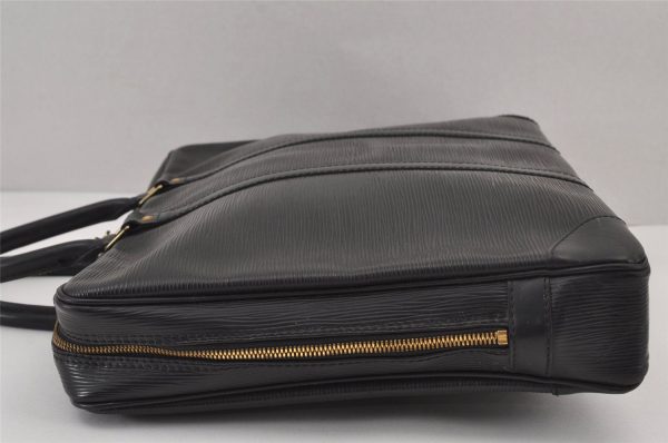 Authentic Louis Vuitton Epi Porte Documents Voyage Briefcase M59162 Black 7134J For Discount