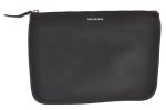 Authentic BALENCIAGA Everyday Clutch Bag Pouch Purse Leather 516358 Black 9825J Online Sale