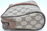 Authentic GUCCI Sherry Line Clutch Hand Bag Purse GG PVC Leather Brown K9487 Discount