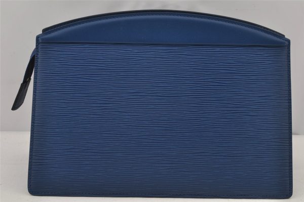 Authentic Louis Vuitton Epi Trousse Crete Clutch Bag Blue M48405 LV Junk 7924J For Cheap