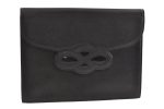 Authentic YVES SAINT LAURENT Vintage Clutch Hand Bag Purse Leather Black 8981J Discount