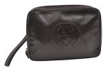 Authentic GUCCI Interlocking G Clutch Hand Bag Purse Enamel Brown Junk 0029K For Sale