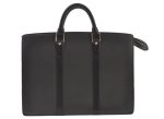 Auth Louis Vuitton Taiga Porte Documents Lozan 2Way Briefcase M30052 Black 0930K Online Hot Sale