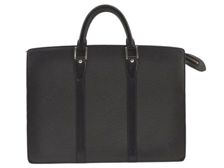 Auth Louis Vuitton Taiga Porte Documents Lozan 2Way Briefcase M30052 Black 0930K Online Hot Sale