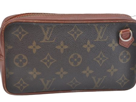 Auth Louis Vuitton Monogram Pochette Sport PM Clutch Hand Bag Old Model LV K9363 Online