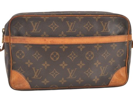 Authentic Louis Vuitton Monogram Compiegne 28 Clutch Hand Bag M51845 LV 0715K Hot on Sale