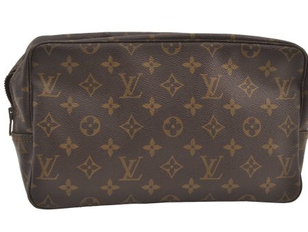 Auth Louis Vuitton Monogram Trousse Toilette 28 Clutch Bag Old Model Junk 9339J For Sale