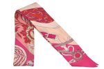 Authentic HERMES Twilly Scarf  FESTIVAL DES AMAZONES  Silk Pink Box 9064J Cheap