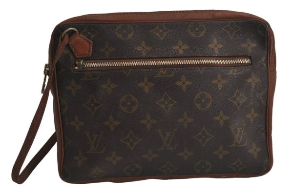 Authentic Louis Vuitton Monogram Pochette Sport Clutch Hand Bag Old Model 0562K For Sale