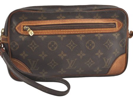 Authentic Louis Vuitton Monogram Marly Dragonne Clutch Hand Bag Old Model 8912J For Discount