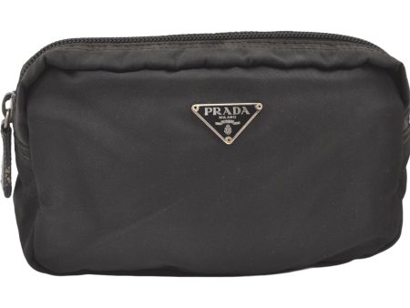 Authentic PRADA Vintage Nylon Leather Pouch Purse Black 0924K Online