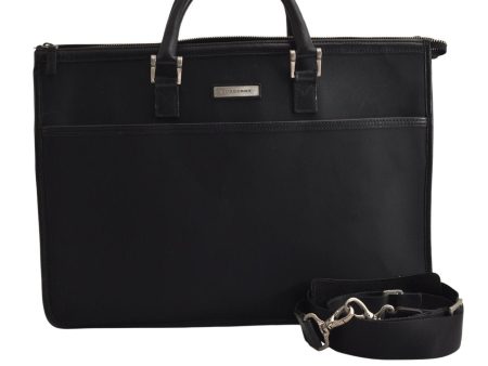 Authentic BURBERRY Nylon Leather 2Way Business Bag Briefcase Black Junk 0357K Sale