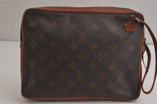 Authentic Louis Vuitton Monogram Pochette Sport Clutch Hand Bag Old Model 9935J Fashion