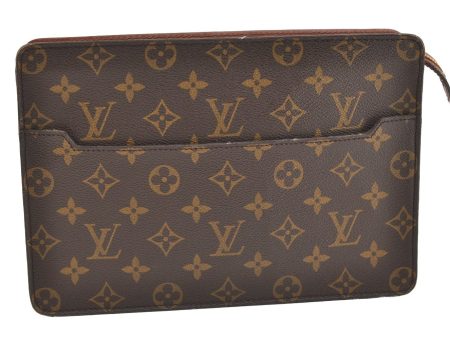 Authentic Louis Vuitton Monogram Pochette Homme Clutch Hand Bag M51795 LV 5850J For Discount