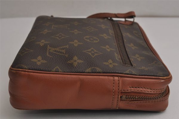 Authentic Louis Vuitton Monogram Pochette Sport Clutch Hand Bag Old Model 0447K For Sale