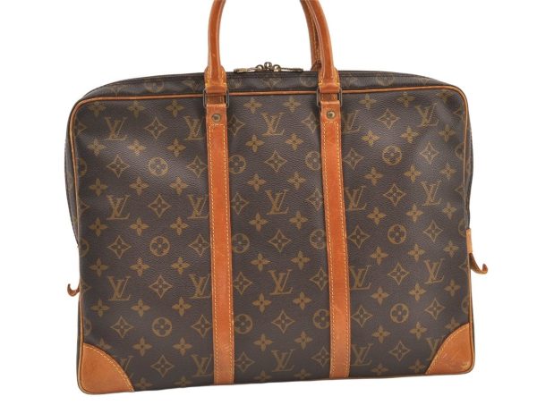 Authentic Louis Vuitton Monogram Porte Documents Voyage M53361 Briefcase 0706K For Cheap