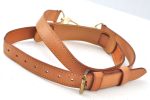 Authentic Louis Vuitton Leather Shoulder Strap Beige 27.6-34.3  LV K8921 Online now