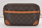 Authentic Louis Vuitton Monogram Compiegne 28 Clutch Hand Bag M51845 LV 6081J Cheap