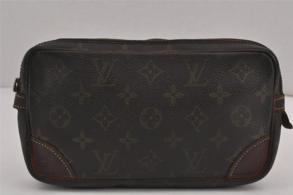 Auth Louis Vuitton Monogram Marly Dragonne PM Clutch Bag Old Model Junk 9489J on Sale