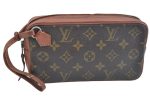 Auth Louis Vuitton Monogram Pochette Sport PM Clutch Hand Bag Old Model LV K9311 Online now