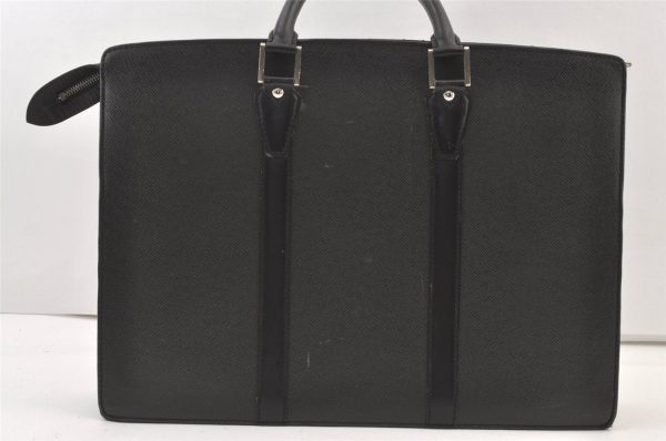 Auth Louis Vuitton Taiga Porte Documents Lozan 2Way Briefcase M30052 Black 0930K Online Hot Sale