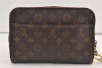 Authentic Louis Vuitton Monogram Orsay Clutch Hand Bag Purse M51790 LV 9160J on Sale