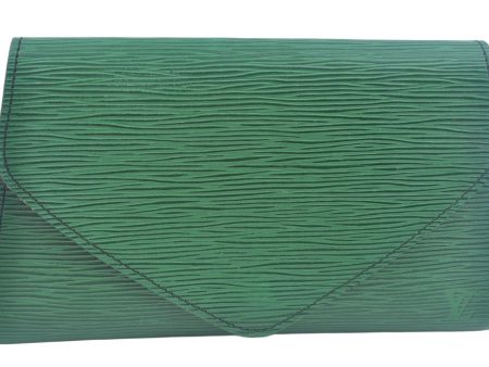 Authentic Louis Vuitton Epi Arts Deco PM Clutch Hand Bag Green M52634 LV K9951 Supply