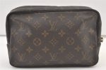 Auth Louis Vuitton Monogram Trousse Toilette 23 Clutch Bag M47524 LV Junk 1598K Cheap