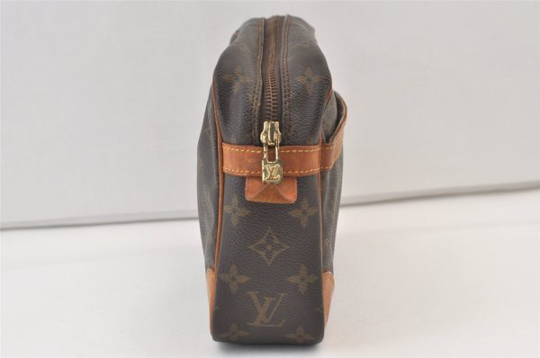 Authentic Louis Vuitton Monogram Compiegne 28 Clutch Hand Bag M51845 LV 9583J For Sale