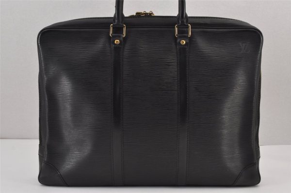 Authentic Louis Vuitton Epi Porte Documents Voyage Briefcase M59162 Black 7134J For Discount