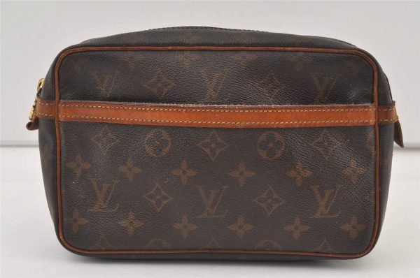 Authentic Louis Vuitton Monogram Compiegne 23 Clutch Hand Bag M51847 LV 9937J Online Hot Sale