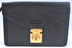 Auth Louis Vuitton Epi Pochette Sellier Dragonne Clutch Bag Black Junk K9965 Cheap