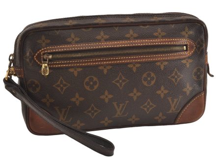 Authentic Louis Vuitton Monogram Marly Dragonne GM M51825 Clutch Hand Bag 5785J For Discount