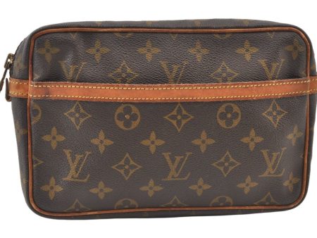 Authentic Louis Vuitton Monogram Compiegne 23 Clutch Hand Bag M51847 LV 9576J Cheap