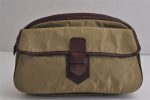 Authentic Christian Dior Clutch Hand Bag Purse Nylon Leather Beige CD 9972J Supply