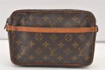 Authentic Louis Vuitton Monogram Compiegne 23 Clutch Hand Bag M51847 LV 9576J Cheap