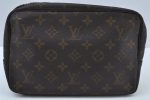 Auth Louis Vuitton Monogram Trousse Toilette 23 Clutch Hand Bag LV Junk K9713 Cheap