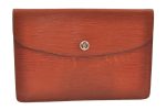 Authentic Louis Vuitton Epi Montaigne 23 Clutch Hand Bag Brown M52663 LV 0192K For Cheap